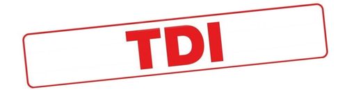 Werbeschilder Miniletter rot "TDI"
